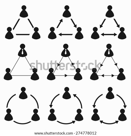 Human management diagram icon