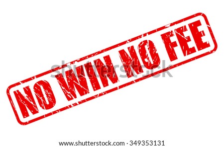 NO WIN NO FEE red stamp text on white