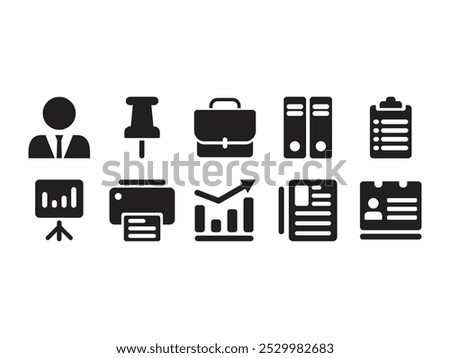 Icon Office Bussines Element Set 