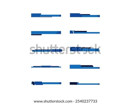 Blue Footer For Letterhead Set