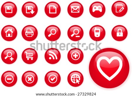 Circle red icons