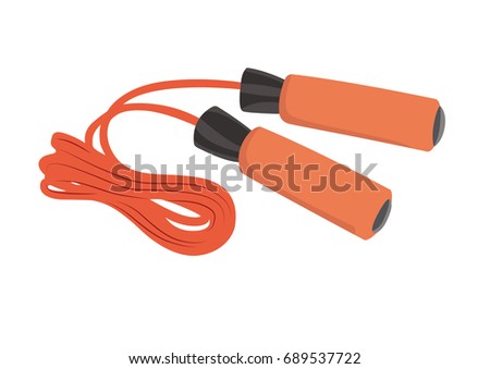 Skipping rope realistic vector illustration isolated