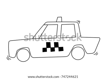 Taxi car icon vector illustration isolated no background