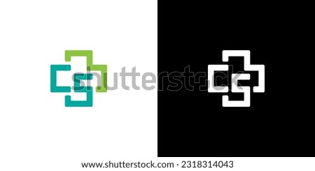 CS Plus Logo, CS Plus Monogram, Letter CS plus symbol, Medical health logo design, Icon, Vector