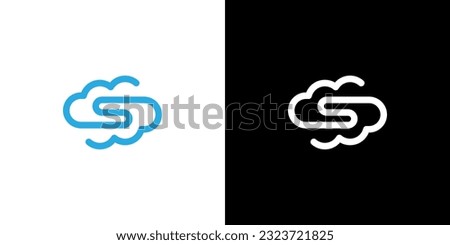 Letter S Cloud Logo, icon, vector