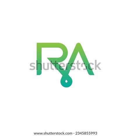 RA logo design, RA monogram, RA initial, letter RA logo, icon, vector Stock fotó © 