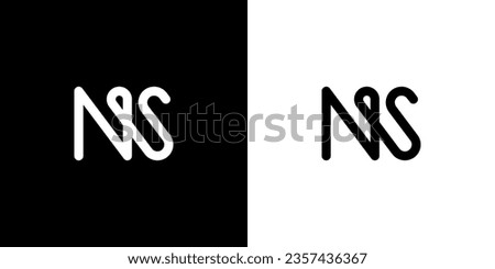 NS logo design, NS monogram logo, NS initials icon, letter NS symbol logo