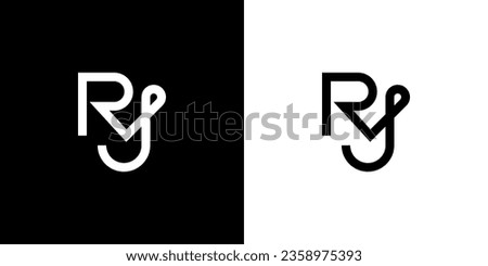 RJ Logo, RJ Monogram Logo, Initial RJ Logo, Letter RJ Logo, Icon, Vector