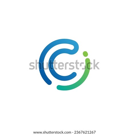 Ci Logo, Ci Monogram, Initial Ci Logo, Letter Ci Logo, Icon, Vector