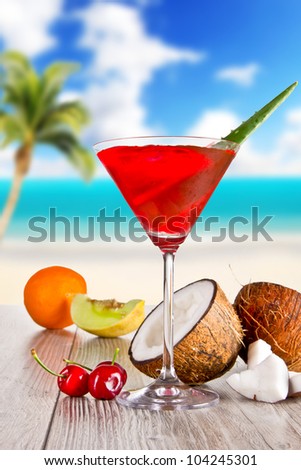 Summer martini drink