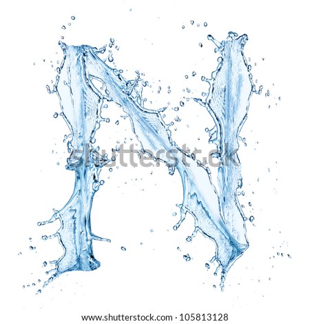 Water Splashes Letter 