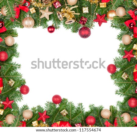 Christmas frame with free space for text
