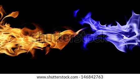Fire stripe with free space for text. isolated on black background