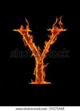 Flaming Font, Letter Y Stock Photo 59275468 : Shutterstock