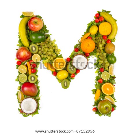 Fruit Alphabet Letter 