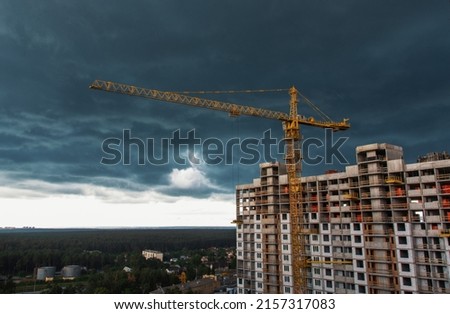 Similar – Image, Stock Photo Crane of an abandoned port facility