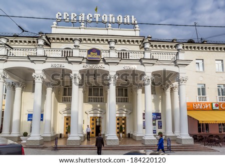 Odessa, Ukraine-Sept. 27-   Ukrainian hotel, Best Western of sevastopol before uprising on Crimea peninsula on September 27, 2013