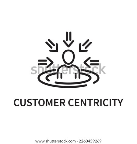 customer centricity icon isolated on white background