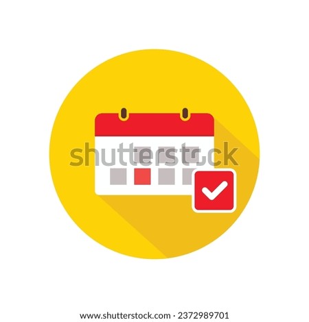 Calendar icon vector, filled flat sign, solid pictogram. Event reminder symbol, icon. Event, icon, calendar, check, glyph, application, business, celebration, date, day, deadline