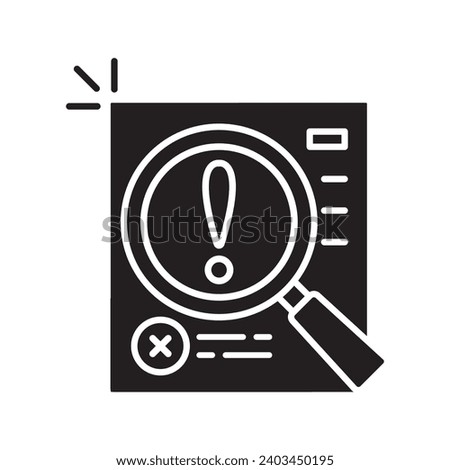 assesment for crisis audit icon. concept of important tax statistics symbol or business procedure sign. simple linear alert doc logotype graphic web stroke design isolated on white