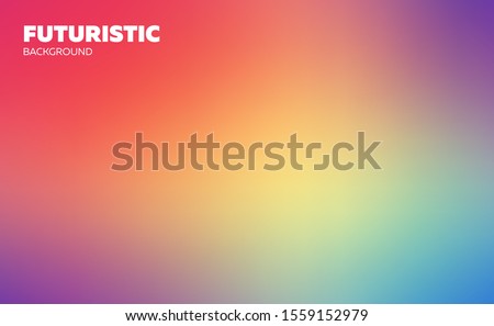 Abstract blurred gradient mesh background. Colorful wallpaper and smooth banner template. Editable soft colored vector illustration without transparency. Rainbow natural sky gamma.