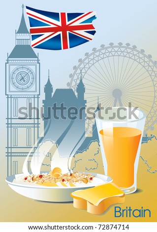 english healthy wholesome breakfast cover illustration