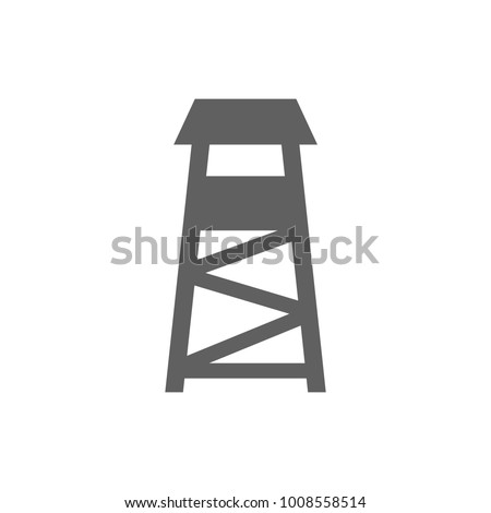 Observation post icon vector