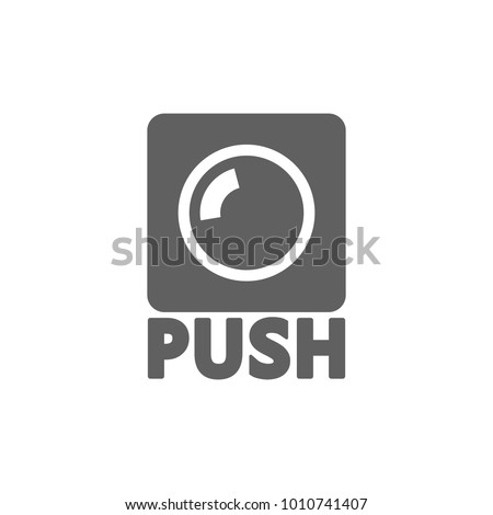 Push bottom icon in trendy flat style isolated on white background. Symbol for your web site design, logo, app, UI. Vector illustration, EPS