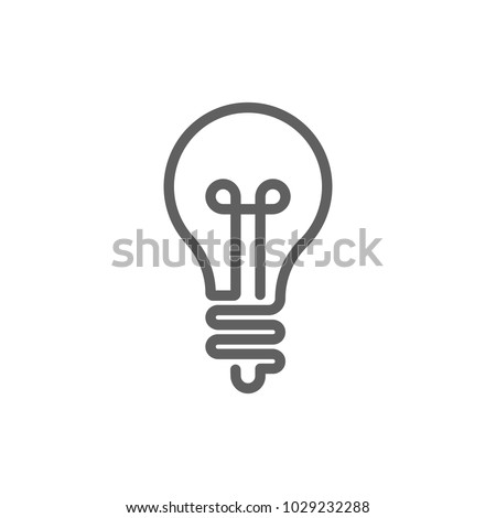 Light bulb with line icon in trendy flat style isolated on white background. Symbol for your web site design, logo, app, UI. Vector illustration, EPS