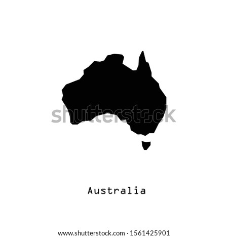 Australia map icon in trendy flat style isolated on white background. Symbol for your web site design, logo, app, UI. Vector illustration, EPS