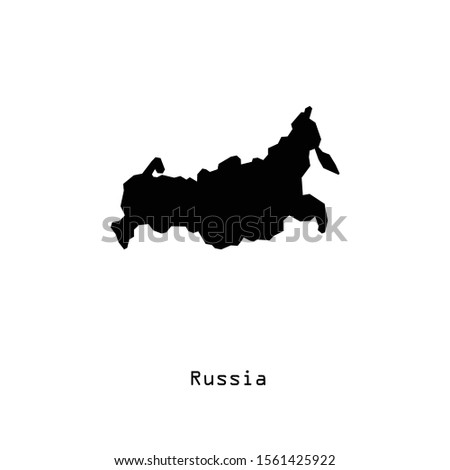 Russia map icon in trendy flat style isolated on white background. Symbol for your web site design, logo, app, UI. Vector illustration, EPS