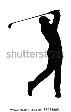 The vector of golf player in trendy flat style isolated on white background. Symbol for your web site design, logo, app, UI. Vector illustration, EPS