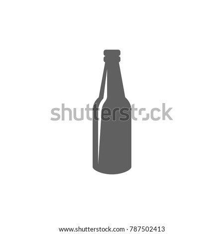 Glass bottle icon vector