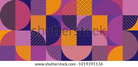 Abstract multicolored geometric pattern. Geometry stock vector illustration. Seamless pattern in violet and purple colors for fabric, background, surface design, packaging, 
