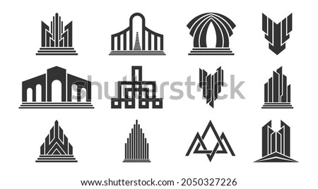 Set of modern abstract vector logos