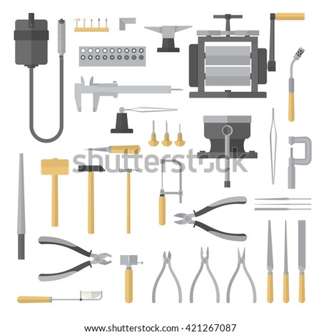 Similar – Image, Stock Photo Jeweler with hammer and chisel creating jewelry in workshop