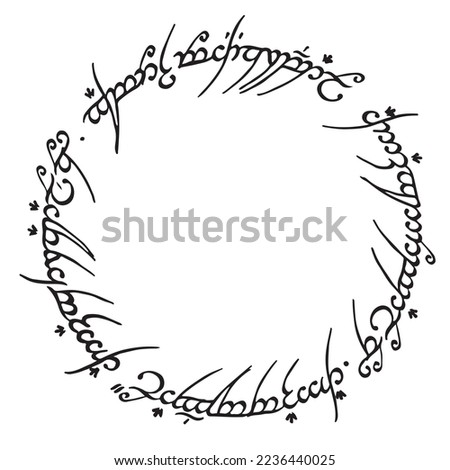 This is the writing of the ring of power  in lord of the rings Сток-фото © 