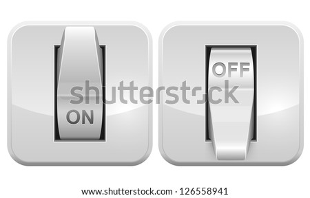 Electric switch web vector icon isolated on white background.