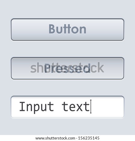 Interface rectangular button template with text field.