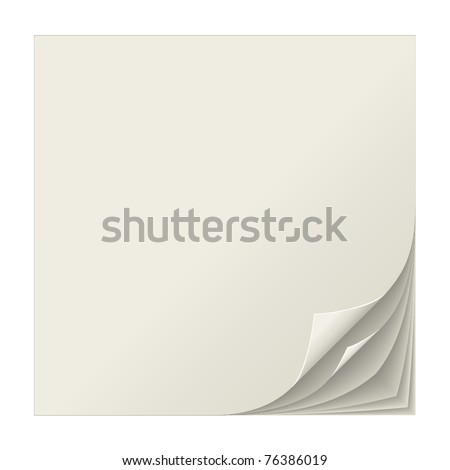 Realistic multiple curled page corners vector illustration.