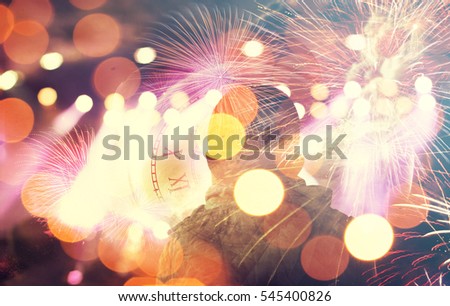 New Year Fireworks, Happy New Year Card Stock Photo 545400826 : Shutterstock