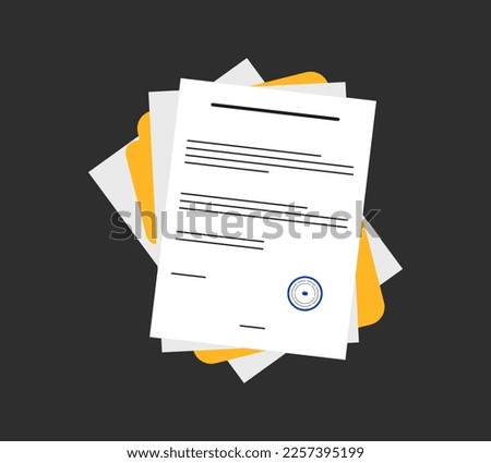File group set icon. Information, id, passport, text document, reader, folder, pdf file, private, book, note. Data set concept. Vector line icon for Business and Advertising