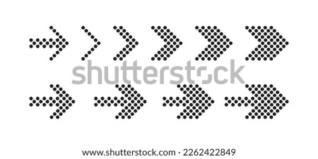Arrows for website buttons set icon. Next page, scroll, leaf through, follow the link, right swipe, left, cursor, sign. Technology concept. Vector line icon on white background