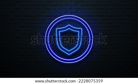 TWT crypto token from Trust Wallet. A bright neon cryptocurrency icon in a shiny circle against a dark brick wall.