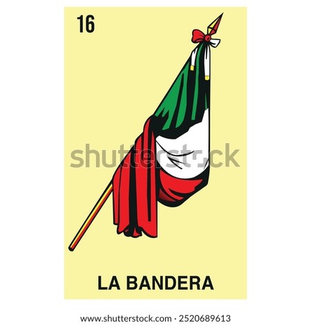 FLAG CARD MEXICAN LOTTERY GAME