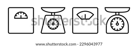Scales icon vector illustration. Weight scale sign and symbol