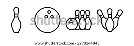 Bowling icon vector illustration. bowling ball and pin sign and symbol.