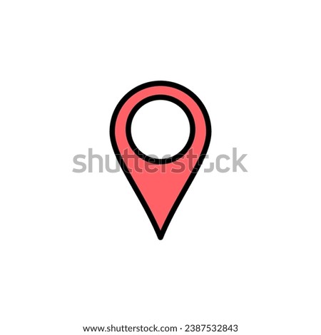 Pin icon set  illustration. Location sign and symbol. destination icon. map pin