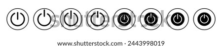 Power icon vector illustration. Power Switch sign and symbol. Electric power