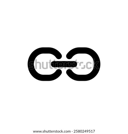 Link icon vector illustration. Hyperlink chain sign and symbol